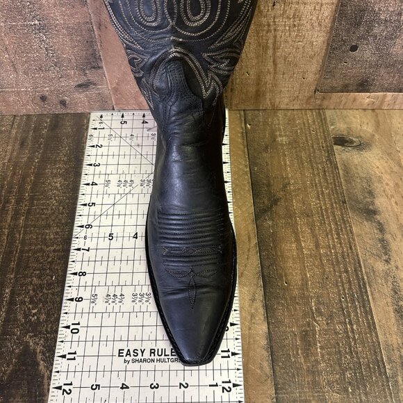 Lucchese N4559 Black Mad Dog 1883 Snip Toe Cowboy Boots Womens 9.5 B - Picture 5 of 12